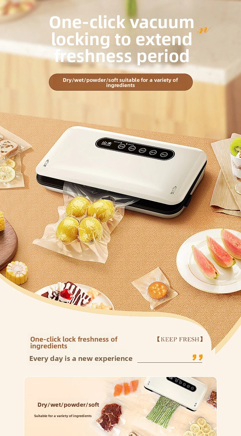 Food Snack - Mini Selladora al Vacío Automática para