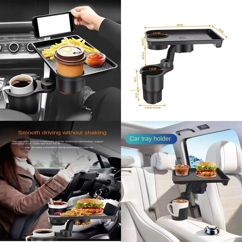 Food Snack - Portavasos para Auto, Expandible, Multifuncional, con