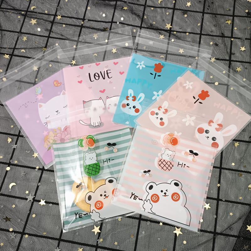 Xmas Food Snacks - Bolsas de plástico autoadhesivas con dibujos