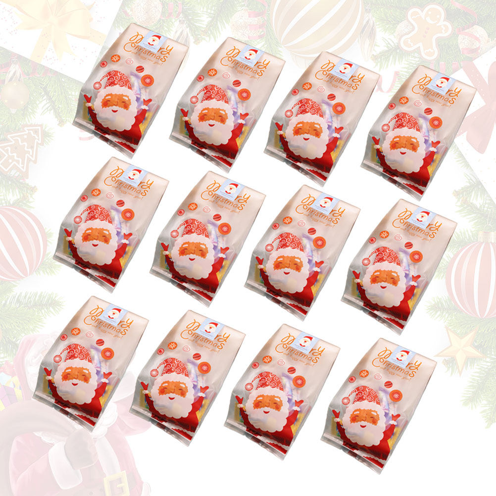 Xmas Food Snacks - Paquete de 50 Bolsas Transparentes para