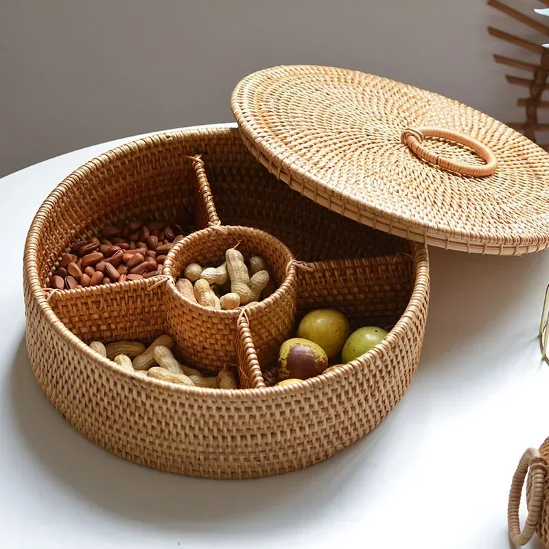 Caja de mimbre Natural, cesta  - Food Snacks With Fiber reseña y precio