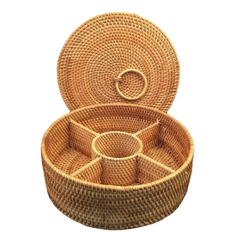 Caja de mimbre Natural, cesta  - Food Snacks With Fiber reseña y precio